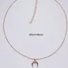 Collar de Cuerno de Luna Nuevo, Simple y Elegante Transfronterizo