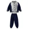 Uniforme de Escuela Primaria Estilo Británico Otoño e Invierno Traje de Béisbol Traje de Clase para Niños Traje para Juegos Jardín de Infantes Traje de Maestro