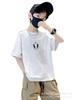 Roupa Infantil de Verão 100% Algodão Nova Camiseta de Manga Curta da Moda para Meninos Casaco Fino de Meia Manga Camiseta Básica
