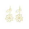 Pendientes de Flor de Metal Sencillos de Moda Europeos y Americanos 2023 Nuevos Pendientes Largos Dulces Pendientes Frescos de Verano para Mujer