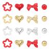 Galvanoplastia acrílica UV corazón de durazno redondo lazo ciruela DIY hecho a mano material para pulsera collar de cuentas accesorios