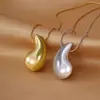 Collar de cadena para clavícula de metal liso con forma de gota de agua transfronterizo para mujer, europeo y americano, deseo, más vendido, collar con colgante de gota de agua, moderno