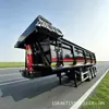 Exportación transfronteriza semirremolque basculante trasero en forma de U de 3 ejes, vehículo de transporte de arena y grava, remolque de transferencia de residuos de construcción