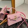 Bolso de Mano de Diamante Brillante de Alta Gama Transfronterizo para Mujer 2025 Nuevo Ingreso Bolso Kelly de Lujo Bolso Cuadrado Pequeño Elegante de Hombro Cruzado