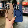 Adecuado para iPhone 16 Pro Max Funda Magnética para Teléfono 15 Tacto de Piel Mate 14 Sentido de Gama Alta 13 Anticaídas 12 Cubierta Protectora