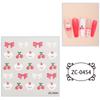 Zhengxiang comercio exterior transfronterizo japonés y coreano pegatinas de uñas relieve pegamento suave 5D sirena medusa doradas pegatinas de uñas al por mayor personalizadas