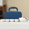 Juego de Té de Viaje Kung Fu Dingyao Cerámica Juego Completo Portátil para Exteriores Juego de Té al por Mayor Regalo Una Tetera Dos Tazas Cuatro Tazas