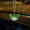 Artículo Popular Transfronterizo: Colgante para Espejo Retrovisor de Coche Cangrejo con Pedrería de Arcilla, Colgante Creativo para Coche con Temática Oceánica y Pedrería
