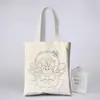 Bolsa de Lienzo para Graffiti Hecha a Mano para Padres e Hijos Bolsa de Lienzo Pintada a Mano DIY para Niños Bolsa de Tela al por Mayor Bolsa para Colorear Impresión de Logotipo
