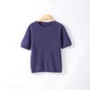 Suéter Nube, Suéter de Punto Suave y Acogedor con Cuello Redondo, Corte Holgado, Camiseta Suéter de Tejido Polar Cachemir de Manga Corta Adelgazante, Estilo Perezoso