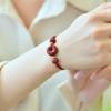 Tobillera de Cuerda Roja con Hebilla de Seguridad de Cinabrio para Mujer, Pulsera de Cuentas de la Fortuna, Tejido Antiguo para el Año de Nacimiento, Rojo de Seguridad