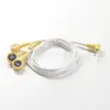 Conector de audio de ángulo recto de 3,5 mm de tres polos con cable conductor de tres puntas para dispositivos de fisioterapia portátiles, cable de señal personalizable
