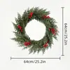 Guirlanda de Natal Nova Transfronteiriça Guirlanda de Folhas de Eucalipto Verde Guirlanda de Folhas de Cipreste Artificial Folhas de Pinheiro Guirlanda de Natal Decoração de Casa