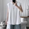 Camiseta Regata Masculina Ins Estilo Hong Kong Personalizada Tendência Versátil Verão Nova Coletes Esportivos Casuais