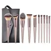 15 juegos de brochas de maquillaje color oro champán brocha para pintura suelta brocha para sombra de ojos traje juego completo de pelo suave brocha portátil para maquillador