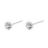Pendientes de botón con semillas de racimo de cristal, diseño de nicho, estilo punk, con perforación de oreja sencilla, pendientes de aguja de plata S925 para hombres y mujeres.