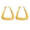 Pendientes geométricos en forma de U de acero de titanio con baño de oro y azúcar, diseño de temperamento Joker, pendientes de mujer que no se decoloran, joyería al por mayor