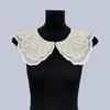 Camisa de mujer coreana con cuello falso bordado de organza, combinable con todo, cuello decorativo, falda a juego, chal pequeño, cuello exterior apilado.