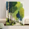 Pintura de Parede com Caminho Texturizado da Paisagem de Jiangnan, Pintura de Paisagem para Sala de Estar e Quarto, Pintura Decorativa Minimalista Moderna para Hall de Entrada