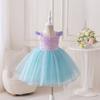 Vestido de Verano Nuevo Transfronterizo para Niña, Vestido de Primer Cumpleaños, Vestido de Princesa Sirena, Vestido Lindo para Niña
