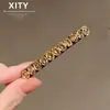 Grampo de cabelo de strass de luxo leve versátil para a parte de trás da cabeça franjas soltas grampo reto franjas soltas trabalho pesado grampo lateral acessórios