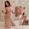 Mei Chia Novo Vestido Sexy Spice Girl Vazado Slim Midi Pijama Interno Cintura Alta Fenda Alça