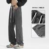 Pantalones vaqueros con forro polar para hombre, estilo americano, rectos, casuales, de moda, largos, sueltos y lavados, para otoño e invierno.