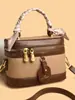 Bolso Caja Color Block Vintage Nuevo 2026 para Mujer, Bolso Cruzado, Bolso de Mano, Diseño de Nicho, Popular Bolso de Hombro de Cuero Patchwork