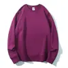 Moletom Crewneck Espesso com Forro de Fleece de Alta Qualidade 600g Selecionado Cuidadosamente com Impressão de Logotipo Personalizado, Uniforme de Trabalho Vermelho para Reunião Anual