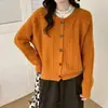 Nueva colección de otoño e invierno: Suéter clásico retro de punto trenzado para mujer, con un estilo moderno y relajado, con un diseño de cárdigan de punto grueso para abrigarse