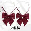 Pajarita Femenina Estilo Preppy Estudiante Graduación Estilo Japonés JK Color Sólido Raíz de Pluma Biselada Foto Lazo Cuello Flor Ropa Marinera Accesorios