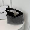 Bolsa de ombro feminina popular com diamantes, nova bolsa casual estilo ocidental de grande capacidade para primavera e verão, bolsa transversal da moda, bolsa feminina 2024
