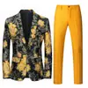 Terno Colorido de Moda Transfronteiriço terno Roupa de Performance de Palco Masculina Banquete Casual de Negócios Terno Pequeno Terno Masculino de Duas Peças