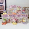 Pai Gato Feliz y Despreocupado Caja Ciega Giratoria Dibujo Animado Figura de Gato Linda Caja Ciega Decoración de Escritorio de Alto Valor Venta al por Mayor