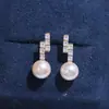 Acessórios DIY Prata de Lei S925 Suportes para Brincos de Pérola de Alta Qualidade Brincos Estilosos Acessórios de Suportes de Prata 8-12mm