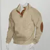Ropa Masculina Transfronteriza Primavera y Otoño Jacquard Pesado Casual Sudadera de Manga Larga Amazon Corte Delgado Cuello Alto Pulóver Sudadera Bordada