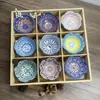 Platos de cerámica para comer, platillos para condimentos, platos para snacks de nueve compartimentos, platos para fondue y barbacoa, platos para preparar té, platos de cuatro-seis compartimentos, platos y tazones de porcelana