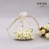 Bolsa de Tul Estrella y Luna Transfronteriza Bolsa de Regalo con Cordón Adornos Pequeños Dulces Empaque de Regalo de Navidad Estampado en Caliente Estrellas Doradas Bolsa de Tul Luna