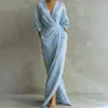 Ropa de mujer de comercio exterior europea y americana 2026, vestido de verano, vestido largo francés de alta gama que ciñe la cintura