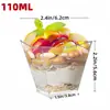 Copos de Sobremesa Prontos de Fábrica, Copos de Embalagem de Plástico Rígido, Mousse Gelatina Pudim, Sorvete de Serragem, Copos de Sobremesa para Sorvete