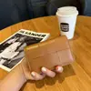 Portatarjetas de Moda Tejido de Cuero Genuino Estilo Nuevo Versión Coreana Transfronteriza para Mujer, Monedero Multifuncional Mini con Cremallera Exquisito