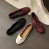 Zapatos retro franceses de punta redonda, sin cordones, para mujer, talla 34-42, cómodos y versátiles, zapatos de abuela suaves