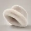 High-end pele sintética vison fofo chapéu de pescador senhora vento grande circunferência da cabeça chapéu de veludo chapéu quente de inverno