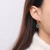 Pendientes Xiangyun de jade con incrustaciones de plata s925 con carácter, pendientes de moda sencillos para mujer, productos de fábrica de origen