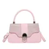 Bolso de Mano Cuadrado Pequeño de Moda 2025 Nuevo Bolso de Hombro con Cierre Bolso para Mujer de Pu Texturizado Elegante Versátil Bolso Cruzado para el Trabajo