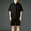 Traje Casual para Hombre, Nuevo Estilo de Verano, Conjunto Completo de Ropa para Hombre de Alta Gama, Holgado, de Manga Corta tipo Polo y Shorts, que Luce Atractivo