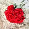 Flores Artificiales de Rosa, Decoración de Mesa de Café para Sala de Estar, Adornos Florales, Arreglos Florales para Mesa de Comedor, Flores Secas, Ramos Biónicos, Lujo Ligero