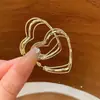 Brincos de Coração Multicamadas Agulha de Prata, Brincos Estilo Doce e Cool Personalizados para Garotas Populares, Brincos Metálicos Modernos Estilo Coreano para Mulheres