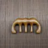 Peine de masaje de sándalo dorado para el cuero cabelludo, peine de meridianos de cinco dientes con cabeza redonda para el cuerpo, peine de masaje de sándalo universal para puntos de acupuntura al por mayor
