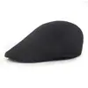 Boina de Inverno Masculina Lã Placa Leve Boné com Aba Cor Sólida Chapéu Primavera e Outono Estilo Coreano Chapéu para Frente Feminino Retrô Britânico Tendência